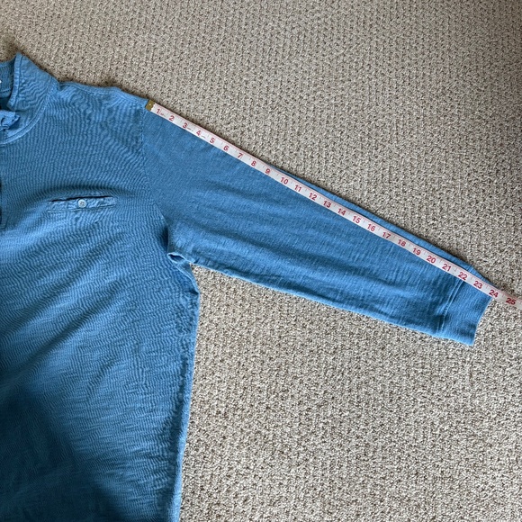 Johnnie-O Keane Quarter Zip Pullover Large Blue - Picture 10 of 13